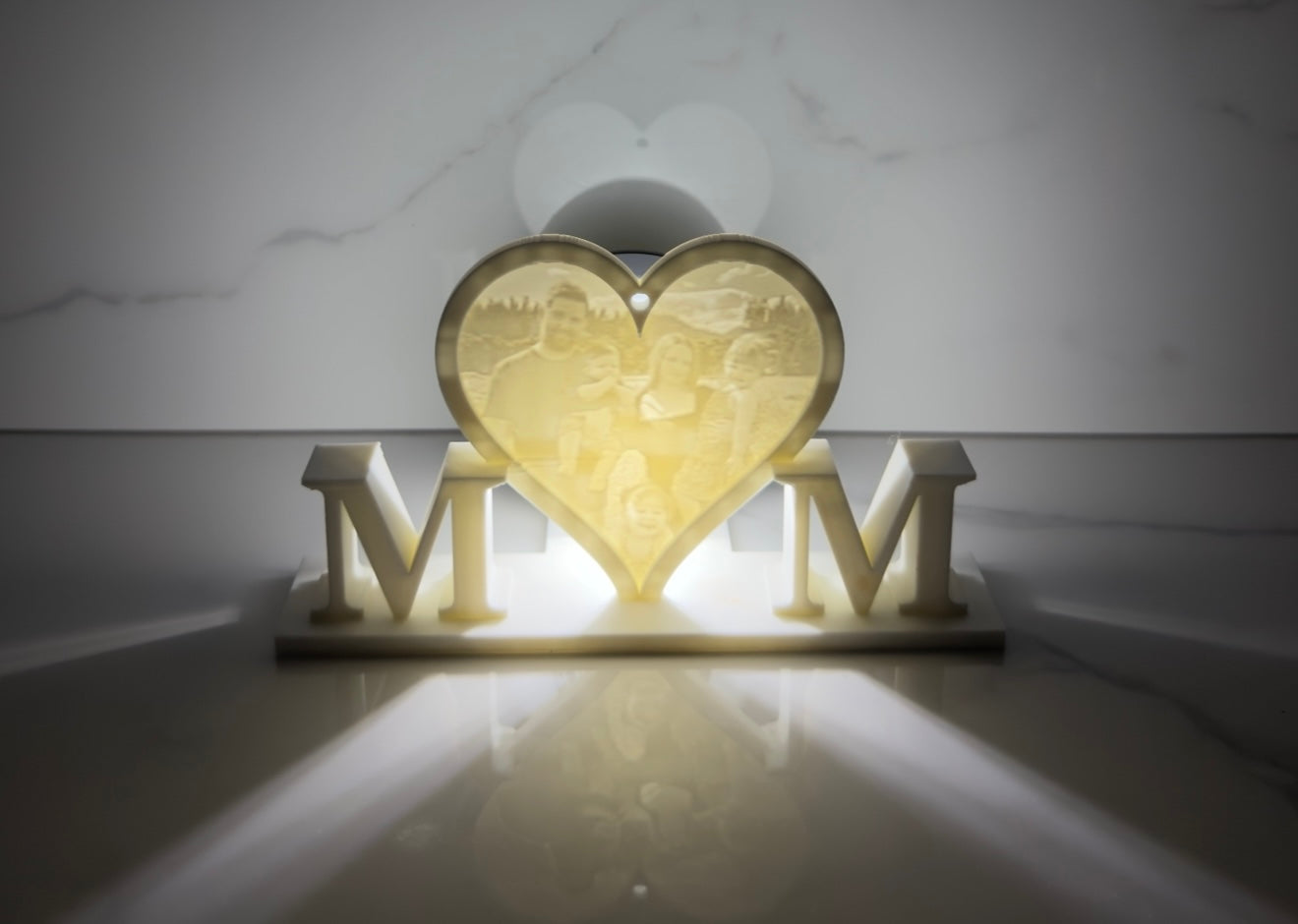 Mum Custom Loveheart Light