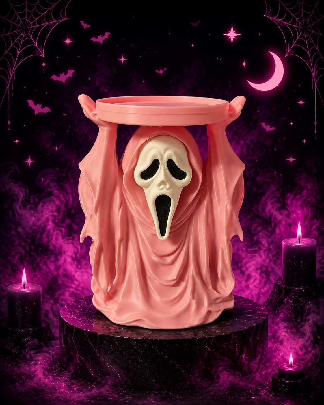 Ghost Face Candle Holder